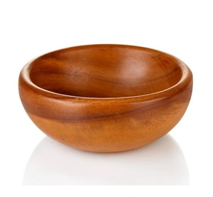 Customized Eco-Friendly <b>Bamboo</b> Wood Serving <b>Bowls</b> Highly Durable Salad Dough Fruit Household Restaurant Food Use - Product Image 6