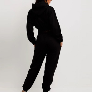 Nouveauté, ensemble haut court pour femmes, survêtement 2 pièces, survêtement 100% coton, meilleure vente en usine, survêtement - Product Image 2