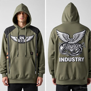 เสื้อฮู้ดดี้: ขายดี, คุณภาพเยี่ยม, ผ้าฝ้าย 100%, รับสกรีนโลโก้, ดีไซน์ใหม่ สวมใส่สบาย ระบายอากาศได้ดี - Product Image 3