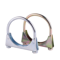 Collier de serrage en U robuste en acier inoxydable galvanisé pour raccordement de tuyau d'échappement, mesure en pouces