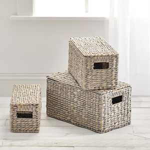<b>Storage</b> box <b>container</b> wholesale low cost <b>water</b> hyacinth boxes woven craft from Vietnam producer - Product Image 1