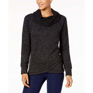 Pull-over à col ouvert pour femme Ideology, imprimé vintage de haute qualité, respirant, tissé, taille XS, pour l'automne et l'hiver, avec ceinture avant - Product Image 1