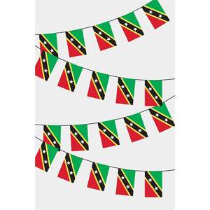 Party <b>Banners</b> Saint Kitts and Nevis Rectangular Flag Bunting - Product Image 1