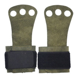 Empuñaduras de gimnasio de levantamiento de pesas de cuero ajustable Material transpirable de tamaño personalizado sin dedos - Product Image 2