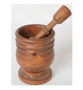 Trituradora de hierbas y especias Mortero y mortero de madera Juego de mortero y Maja de libra de madera ecológica Precio más bajo - Product Image 6