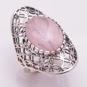 แหวนพลอยเงินแท้ 925 เครื่องประดับเงินอัญมณีลาบราดอร์ไทต์ธรรมชาติ ผู้จัดจําหน่ายเครื่องประดับพลอยเงินโบราณ - Product Image 2