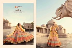 Designer Bridal Embroidery with Print Work Lahenga Choli with Blouse Indian Women Lehenga Choli Indian Traditional <b>Clothes</b> 2022 - Product Image 3