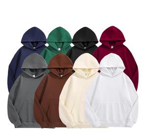 เสื้อสวมหัวมีฮู้ดผ้าฝ้ายโอเวอร์ไซส์สำหรับผู้ชายเสื้อฮู้ดโอเวอร์ไซส์ออกแบบได้ตามต้องการพิมพ์โลโก้ได้ตามต้องการ - Product Image 1