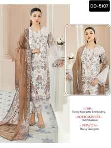 Traje de Salwar indio pakistaní, venta al por mayor, hermosos diseños de vestidos confeccionados, último diseñador, traje de Georgette Salwar para vestido de novia - Product Image 5