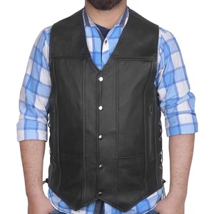 2025 hommes personnalisé de haute qualité en plein air hiver matelassé en cuir gilet respirant Style décontracté avec Logo personnalisé lavé techniques - Product Image 1