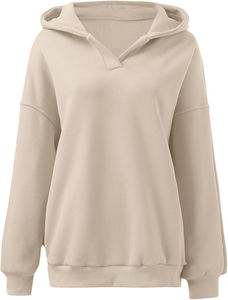 Sudaderas con Capucha Extra Grandes para Mujer, Estilo Moderno, de Felpa, Ropa Urbana, Moda Otoño 2025, Suéteres Tipo Pullover - Product Image 5