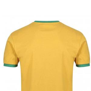 Camiseta ligera teñida lisa de Color cómodo, camiseta de ajuste Regular Ringer, tela 100% de algodón, ropa de hombre de talla grande, camisas amarillas - Product Image 5