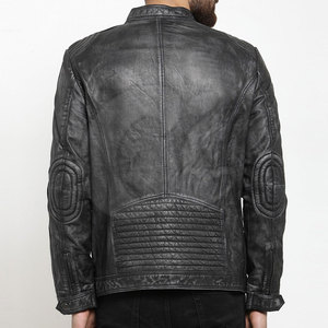 Chaqueta de Cuero Vacuno Transpirable Estilo Urbano, Talla Grande, Cuello Alto, Moda de Invierno - Product Image 3