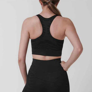 Soutien-gorge de sport sans couture pour femmes haut pour le soutien des impacts Logo personnalisé Sublimation respirant Gym Fitness soutien-gorge Position avant Logo Plus - Product Image 6