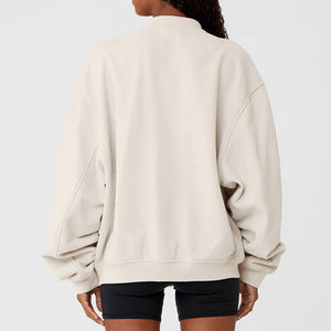 OEM conception personnalisée coton manteau couverture varsity vestes femmes imprimé recadrée veste en cuir style vente en gros vierge varsity veste - Product Image 2