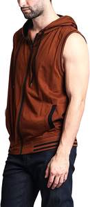 Latest Wholesale Cheap Custom logo Men's Gym Sports <b>Sleeveless</b> <b>Hoodies</b> - Product Image 6