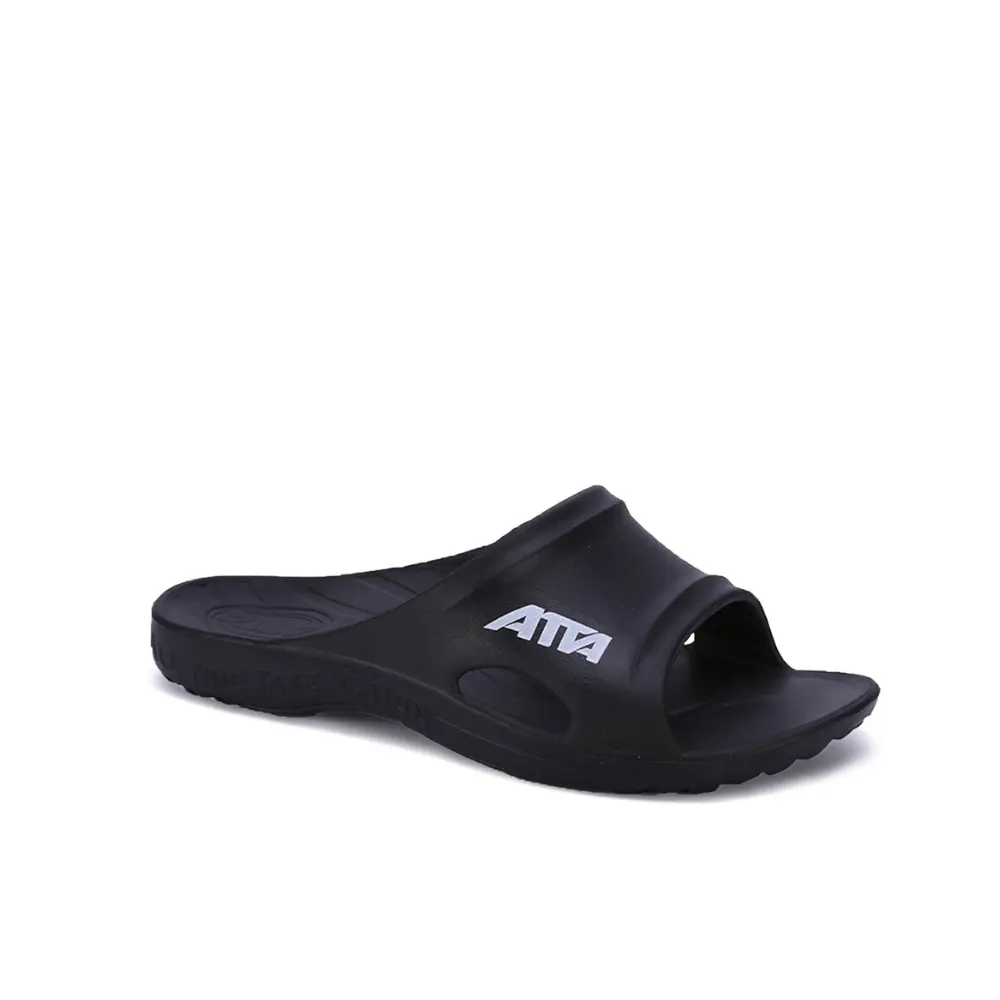 ATTA black casual men's slippers