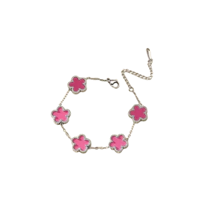 Brazalete de Plata 925 de Lujo con Flores de Ágata Multicolor, Brazalete de Plata 925 con Flores de Ágata a la Moda - Product Image 3