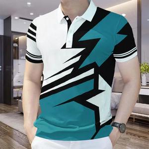 Camisa estampada de manga corta transpirable ligera con botones para hombre, informal, de verano - Product Image 2