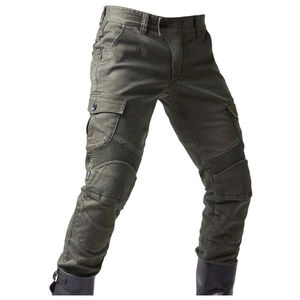 Pantalones vaqueros transpirables negros y grises de secado rápido para hombre, pantalones de motociclista con armadura extraíble y diseño segmentado para montar en motocicleta - Product Image 4