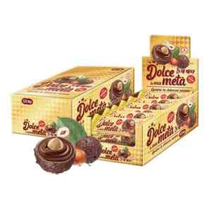 DOLCE META 39G Chocolat aux noisettes Marque privée Bonbon solide avec biscuit 3pcs Confiserie France Boîte - Product Image 1