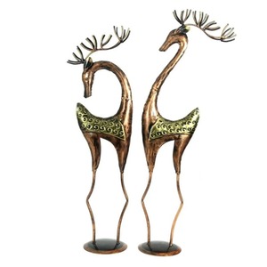 Pièce maîtresse décorative moderne en métal noir avec socle en marbre pour les festivités de Diwali - Product Image 3