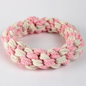 Jouet pour chien professionnel en corde de coton à double anneau, conçu pour la rotation et l'engagement musculaire, tressage durable Vietnam - Product Image 4