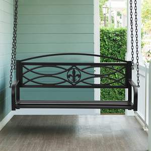 Premium Iron <b>Swing</b> With Rustic Handmade Craftsmanship For <b>Outdoor</b> Patio Balcony Relaxation And Garden Home Decoration - Product Image 5