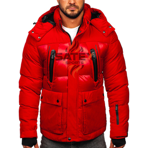 Chaqueta Acolchada de Nailon Personalizada al por Mayor, Chaqueta Acolchada de Invierno para Hombre, Brillante, con Capucha Extraíble, Transpirable, Personalizada OEM - Product Image 1