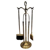 Juegos de fuego decorativos de latón macizo con acabado dorado y herramientas de mango largo diseñadas para una hermosa presentación de chimenea