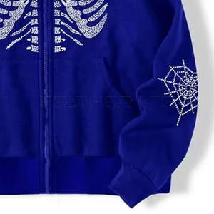 Sudaderas ligeras y cómodas con diamantes de imitación, marca privada, nuevo diseño, sudaderas con diamantes de imitación, hechas en algodón y poliéster - Product Image 5