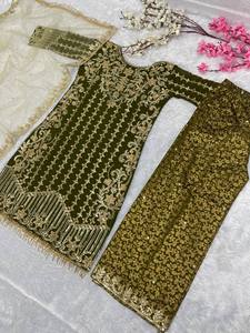 DESIGNER WEAR HAUT DE SOIRÉE AVEC JACQUARD PLAZZO - Product Image 4