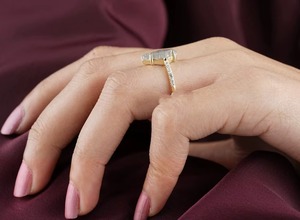 Anillo de diamantes de plata hecho a mano de fabricación india, joyería elegante para compromiso, boda o regalos disponibles al mejor precio - Product Image 4