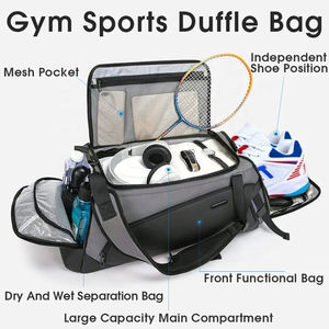 Hot Seller Fashion Light Weight Expandable Waterproof Nylon Pink <b>Bags</b> Duffle Yoga GYM <b>Sport</b> <b>Bag</b> <b>Women</b> Tote Duffel <b>Bag</b> <b>for</b> Ladies - Product Image 3