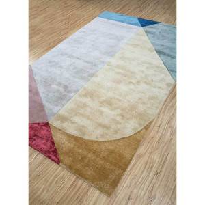 Alfombra Caliedo de Lana y Viscosa con Patrón Geométrico, Hecha a Mano, Multiusos para el Hogar, Modelo TNQ-3233 - Product Image 2