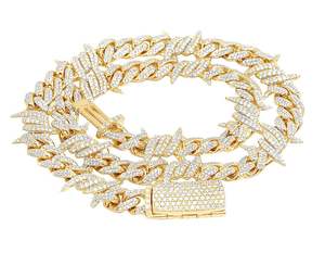 Popular Stylish Cuban Link <b>Chain</b> In <b>925</b> <b>Sterling</b> <b>Silver</b> Moissanite Diamond Iced Out Hip Hop Necklaces For <b>Men</b> - Product Image 1