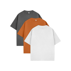 Camiseta Oversize Ecológica para Hombre y Mujer, Paquete de 3, Algodón Premium, Cuello Redondo, Transpirable, Corte Holgado, Uso Diario Informal - Product Image 1