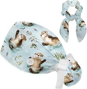 Embroidered Printed <b>Scrub</b> Cap Corporate Events Full Coverage Tie <b>Back</b> Durable Construction Hospital Wear High Value <b>Scrub</b> Caps - Product Image 5