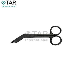 Ciseaux à pansements Lister en acier inoxydable noir avec logo personnalisé, prix de gros, ciseaux médicaux professionnels pour infirmières, durables - Product Image 3