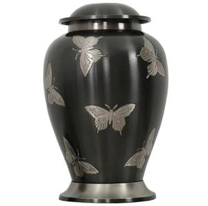 Urna Funeraria de Metal de Lujo con Forma de Mariposa Negra Hecha a Mano, Urna Conmemorativa para Adultos, Grabado Personalizado, Proveedor Mayorista OEM. - Product Image 1