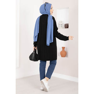 เสื้อคลุมไหมพรมลายบาคลาวาสีดำสไตล์ลำลองสำหรับฤดูใบไม้ร่วง - Product Image 6