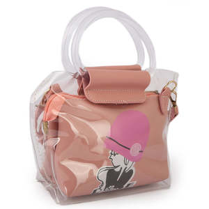 กระเป๋าสะพายไหล่เด็กผู้หญิง 002 -สีพีช - Product Image 1