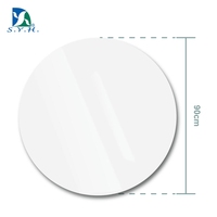 Tableau blanc magnétique en verre et métal émaillé blanc, surface de haute qualité, flexible, réinscriptible, écologique, bords personnalisables