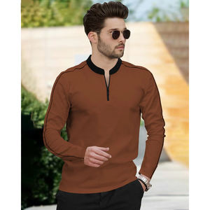 Chemise tricotée slim tendance pour homme à manches longues – Confortable, élégante et polyvalente pour la gym, l'hiver, le bureau et les activités de plein air - Product Image 3