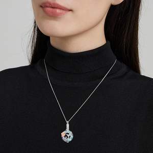 Collar de cristal púrpura urna para cenizas plata esterlina con cristal cremación joyería recuerdo memoria para mujeres niñas tamaño personalizado - Product Image 6