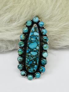 Pendentif Turquoise en Argent Sterling Naturel Pendentif de Mariage Pendentif de Mode Pendentif Bohème Pendentif en Argent Sterling - Product Image 1