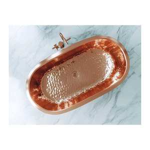 Bañera Independiente Moderna de Cobre con Función de Remojo, Ecológica y Duradera, Hecha en India - Product Image 4