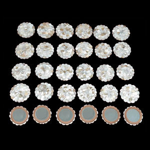Top de mármol elegante espejo de nácar blanco redondo para la decoración del hogar y la boda - Product Image 1