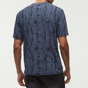 Nueva camiseta Distress 2025 de alta calidad hecha a medida, venta al por mayor, camisetas Distress de bajo precio de Ringer para hombres - Product Image 6