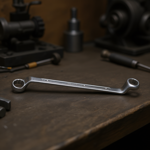 Chiave a poligonale doppia curva profonda cromata con chiavi - Product Image 3